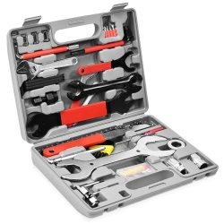 Fahrrad-Werkzeugkoffer | 44-teiliges Set, professionelles Werkzeugset aus Stahl, universelle Werkzeuge für Fahrradreparatur | FZ044-B