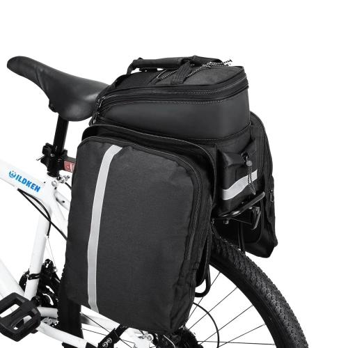Fahrradtasche für Gepäckträger | 27 l | wasserdicht, mit Regenschutz und Reflektoren, 3-in-1 | ZTB-670