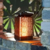 Garten Solar-LED-Laterne Fackel-Lampion Laterne | 17cm 600mAh Flammeneffekt | Solarlampe - Tischfackel SMF-12LED