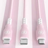 USB-Kabel mit drei Ladeanschlüssen | B2-3in1-pink