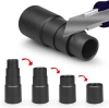 Staubsauger-Düse | Saugrohr-Adapter | Rohradapter für Staubsauger | FLA-D04-SCHWARZ