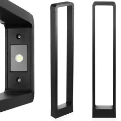 Moderne Stehleuchte für den Garten, LED-Säule | Aluminium 80cm, IP54, 10W=1200lm | LLM-80CM