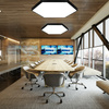 Deckenpendelleuchte LED 100W | Vollsechseck | Aluminium | Blendfreie CCD | Φ100x6 | LPL-003