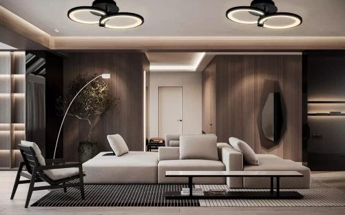 LED-Deckenleuchte | Aufbaupanel | 28 W | schwarz | RLC-C28W-B