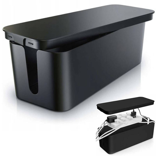 Kabel-Organizer Box | Größe L, Aufbewahrungsbox für Steckdosenleisten und Kabel | BOX | CB-L
