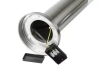 Garten Stehleuchte, runder Sockel für E27 Glühbirne | 230V Stromversorgung, Edelstahl | Inox, 65cm | LLR-65CM