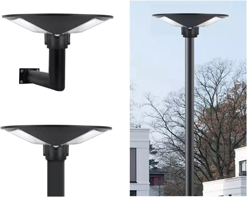 LED-Straßenleuchte Solar UFO | 1.000 W, 12 Ah, IP65, 672 SMD5730 LEDs | großes Solarpanel 6 V/15 W | Fernbedienung | LDT-B840