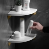 Eckregal Badezimmer | Marmor Kosmetikregal | TBD-211-WEISS