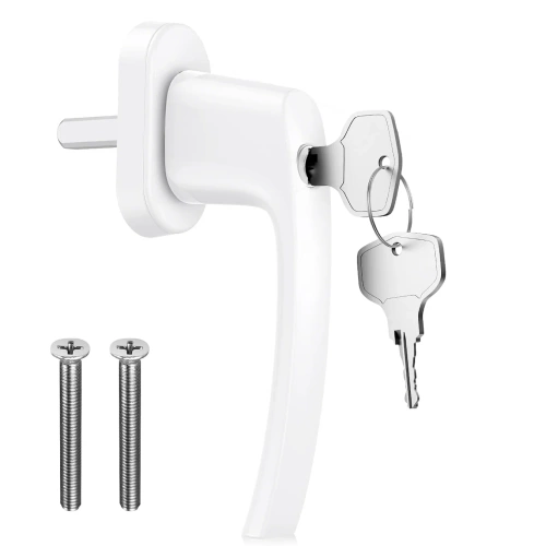 Türgriff mit Schloss und Schlüssel | weiß | FH-D12-WHITE