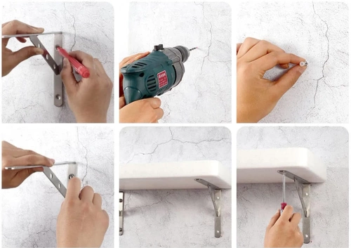 Regalträger-Set | 20 cm | silber | FV-A20CM-SILVER