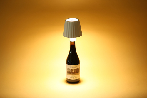 LED-Tischlampe mit eingebautem Akku | Tischlampe zum Aufstecken auf eine Flasche | HJA47-WEISS