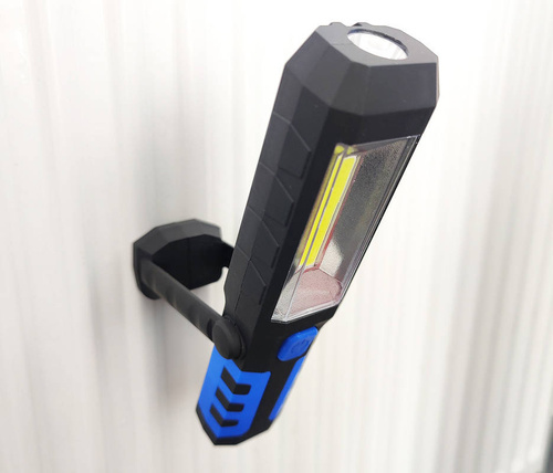 Werkstatt-LED-Arbeitsleuchte mit Akku 3W mit Haken und magnetischem Fuß | 2600 mAh | 3 Lichtmodi | W29