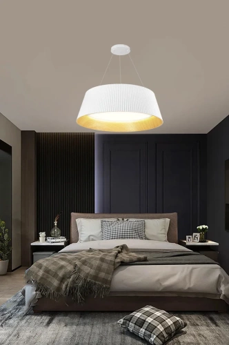 Moderne LED-Pendelleuchte | Kronleuchter mit 1 Lichtpunkt | CDL-461-WEISS