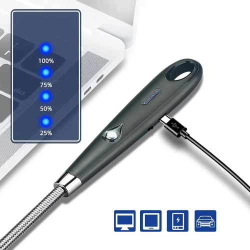 Moderne Plasma Feuerzeug | Elektrisches USB-Ladegerät Feuerzeug | JL-701B-SCHWARZ