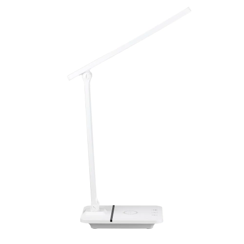 LED-Schreibtischlampe mit induktivem Ladegerät | weiß | WD-F05-WHITE