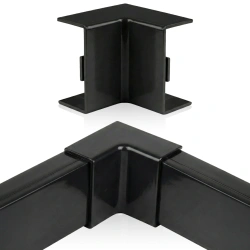 Innenwinkel-Verbinder für Kabelkanal | 40 × 20 mm | schwarz | CDT-04-Black