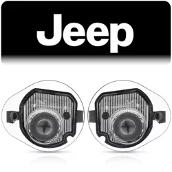 LED-Logo-Projektor für Seitenspiegel montiert | Hologramm JEEP CHEROKEE 2016-2022 | Willkommenslogo | ML-JP