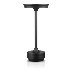 Tischlampe mit integriertem Akku | Nachtlicht mit drei Leuchtfarben | Stimmungsvolle Lampe für Hotel, Restaurant | HJA30-SCHWARZ