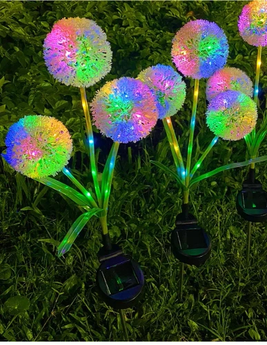 Sonnenblume Solar | Solar-LED-Gartenlampe Knoblauch Ziertrio | 70 cm, 600 mAh | FLD-03-C