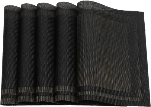 Tischmatte | Platzset für Teller | Dekorative Küchenunterlage | F040-BLACK