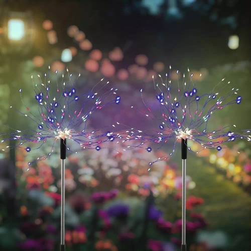 Garten Solar LED Feuerwerk Laterne | 84cm, 600mAh, 200 RGB LED | LFW-B200-Color
