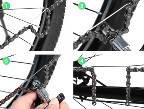 Fahrradketten-Werkzeugsatz | Kettengliedbrecher | Kettenverschleißmessgerät | DQZ-03