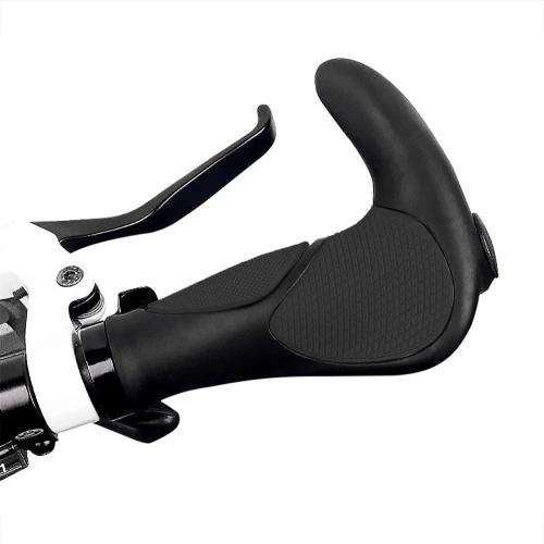 Fahrradgriffe ergonomisch mit Hörnchen | rutschfeste Lenkergriffe | MTB, Trekking | BHD-233-BK
