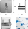 Silberner Kleiderhaken für Kleidung, Handtücher, Geschirrtücher | Selbstklebende Halterung für Küchenutensilien | BXG-4PCS-SILVER