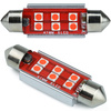 Auto-LED-Lampe C5W 6 SMD 3535 CAN BUS rot