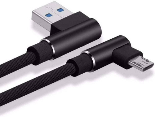Micro-USB 1M | Winkel-USB-Ladekabel für Telefon | Quick Charge 3.0 2.4A | AM30