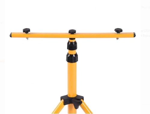 Arbeitsstativ 1,6M für Scheinwerfer | Beleuchtungsset mit 2 Halogenlampen 100W mit Stativ und Schalter | FLT-1.6M