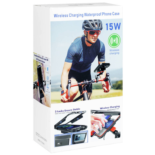 Fahrrad- und Motorrad-Handyhalterung | induktives Ladegerät, wasserdicht, für Lenker | HL-70