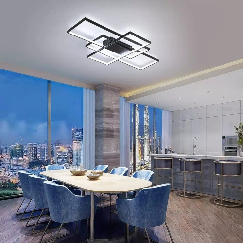Moderne Deckenleuchte | LED-Deckenleuchte | Schwarz | XL-016-82W-B