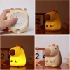 Silikon LED Nachtlicht Capybara | Tragbare Kinderlampe 8 Beleuchtungsmodi mit Timer | Nachtlicht mit warmem Licht 3000K | DS-CPBR-01