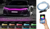 LED-Beleuchtung für das Auto | Bluetooth-Verbindung mit Telefonanwendung | schwebende Beleuchtung von Motorhaube, Türen, Schwellern | Länge 180 cm | LED-Optik-Tuning