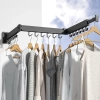 Klappbarer Kleiderständer | Faltbarer Wäscheständer | Wandhakenleiste | LYJ-T90-BLACK