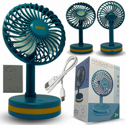 Kompakter Schreibtischventilator | USB-Stromversorgung | blau | FY-049-LB