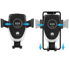 Kfz-Halterung mit Schwerkraftmechanismus | Induktive Ladegerät Fast Charge 10 W | schwarz | Q006-Black