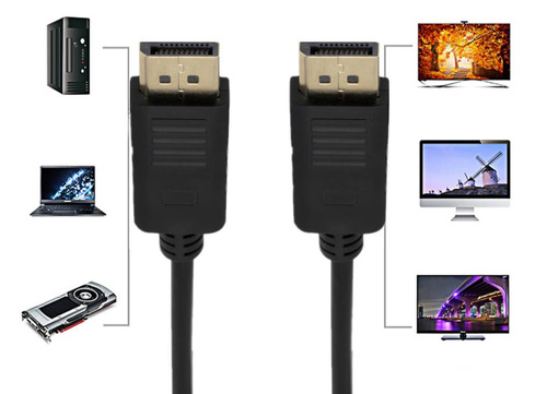 Kabel DP-DP 1,8m | DisplayPort-Kabel v1.2 4K | DPA-1.8M