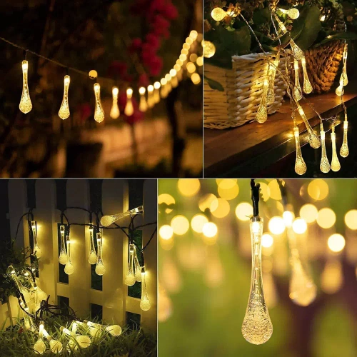 Solar-Gartenlichterkette LED | 6 Meter, 40 LED-Lampen | SDC-S40LED-6M
