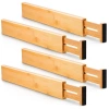 Möbel-Organizer für Schubladen | Bambus, verstellbare Trennwände | KBT-D456