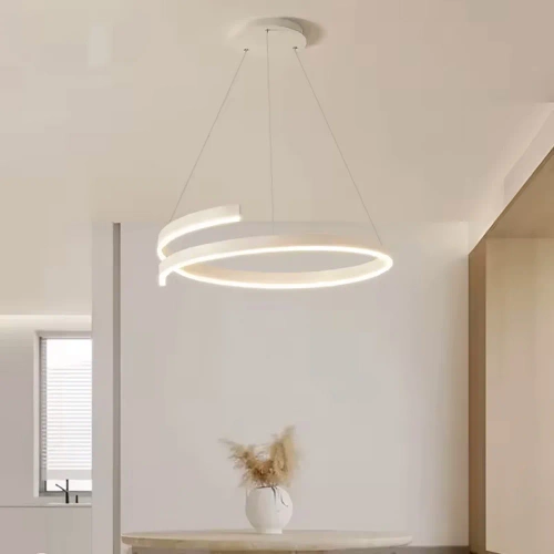 Moderne Pendelleuchte 50 cm | Spiral LED Lampe 50W | RLO-50CM-50W-W