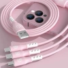 USB-Ladekabel | 3-in-1, mit drei Anschlüssen | pink | B2-3in1-pink