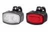 USB-LED-Fahrradlicht-Set – Vorne Weiß + Hinten Rot | Leistungsstarke Fahrradbeleuchtung| mit Batterie | BK-L8005
