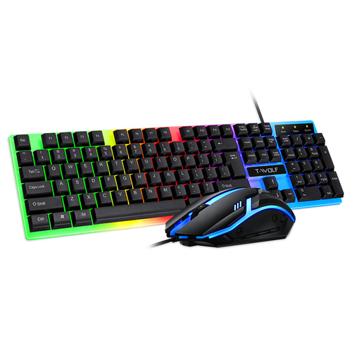 Gaming-Set Tastatur und Maus, LED-RGB-Beleuchtung, USB | TF230