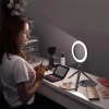 16 cm LED-Ringlicht mit 25 cm Stativ | Kompaktes Set für Make-up, Streaming und Fotografie |