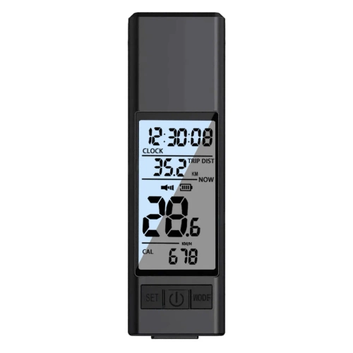 LED-Fahrradbeleuchtung 3-in-1 | 450 lm, Geschwindigkeit-, Distanz- und Zeitmesser, starke Beleuchtung mit akustischem Signal | MBLBD-3201