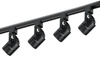 Modern Schienensystem Komplettset | Schienenbeleuchtung | 1,5m Schienenprofil + 4x flammige GU10 Spot Strahler | Deckenlampe