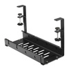 Verstellbarer Kabel-Organizer für Schreibtischunterbau 29-53 cm | Korb, Führung, Halterung | Schwarz | CWT-O3