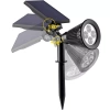 Solar-Gartenlampe LED mit Erdspieß | weiß, warmweißes Licht | Strahler SPOT | 250lm, 2200mAh, 4 LED | YNG-4LED